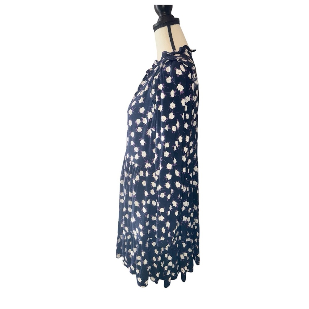 J. CREW Tiered hi neck Peony FLORAL dress women’s size medium - Picture 7 of 17